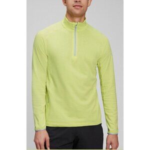 Gap GapFit Mens Half-Zip Train Sweatshirt Yellow Limon, Size XL